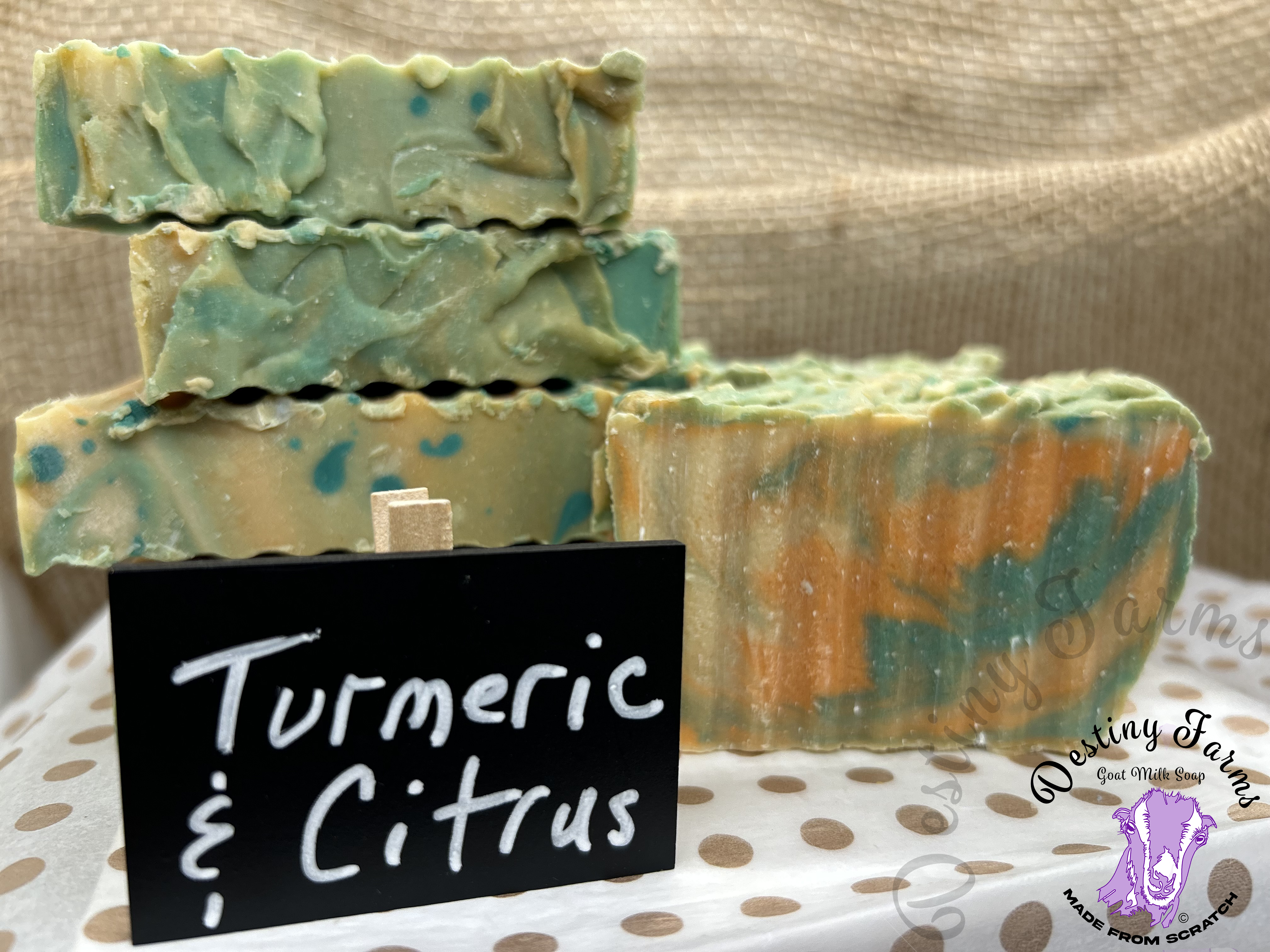 Turmeric and Citrus Goat Milk Soap By Destiny Farms